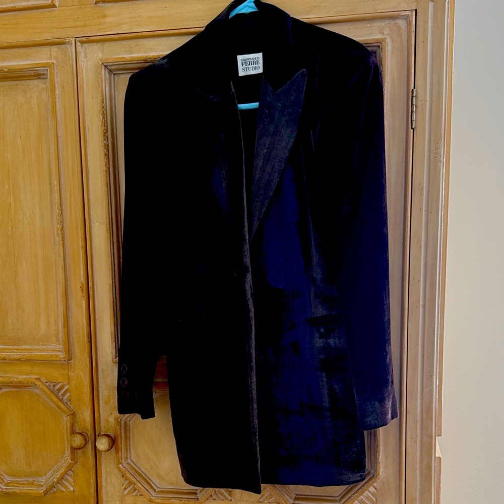 Gianfranco Ferre Multicolor Velvet Blazer